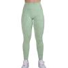 AUROLA CAMO Collection Workout Leggings for Women Subtle Logo Seamless Scrunch Gym Tights Yoga Running Active Pants(Camo-pastel Green)