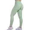 AUROLA CAMO Collection Workout Leggings for Women Subtle Logo Seamless Scrunch Gym Tights Yoga Running Active Pants(Camo-pastel Green)