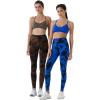 AUROLA Dream Collection Workout Leggings for Women High Waist Seamless Scrunch Athletic Running Gym Fitness Active Pants(Blue-black Tie Dye)