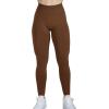 AUROLA Dream Collection Workout Leggings for Women High Waist Seamless Scrunch Athletic Running Gym Fitness Active Pants(Cappuccino)