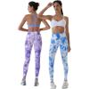 AUROLA Dream Collection Workout Leggings for Women High Waist Seamless Scrunch Athletic Running Gym Fitness Active Pants(Fantasy Jacaranda Tie Dye)