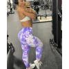 AUROLA Dream Collection Workout Leggings for Women High Waist Seamless Scrunch Athletic Running Gym Fitness Active Pants(Fantasy Jacaranda Tie Dye)