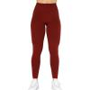 AUROLA Dream Collection Workout Leggings for Women High Waist Seamless Scrunch Athletic Running Gym Fitness Active Pants(Fired Brick)