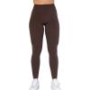 AUROLA Dream Collection Workout Leggings for Women High Waist Seamless Scrunch Athletic Running Gym Fitness Active Pants(Java Coffee)