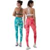 AUROLA Dream Collection Workout Leggings for Women High Waist Seamless Scrunch Athletic Running Gym Fitness Active Pants(Pink Fire Tie Dye)