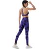 AUROLA Dream Collection Workout Leggings for Women High Waist Seamless Scrunch Athletic Running Gym Fitness Active Pants(Purple-black Tie Dye)