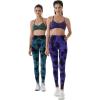 AUROLA Dream Collection Workout Leggings for Women High Waist Seamless Scrunch Athletic Running Gym Fitness Active Pants(Purple-black Tie Dye)