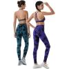 AUROLA Dream Collection Workout Leggings for Women High Waist Seamless Scrunch Athletic Running Gym Fitness Active Pants(Purple-black Tie Dye)