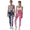 AUROLA Dream Collection Workout Leggings for Women High Waist Seamless Scrunch Athletic Running Gym Fitness Active Pants(White-black Tie Dye)