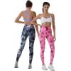 AUROLA Dream Collection Workout Leggings for Women High Waist Seamless Scrunch Athletic Running Gym Fitness Active Pants(White-black Tie Dye)