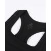AUROLA Essentials Seamless Sleeveless Racerback Top,Women Subtle Marl Workout Square Neck Fitted Tank(Black)