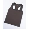 AUROLA Essentials Seamless Sleeveless Racerback Top,Women Subtle Marl Workout Square Neck Fitted Tank(Chestnut Brown)