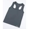 AUROLA Essentials Seamless Sleeveless Racerback Top,Women Subtle Marl Workout Square Neck Fitted Tank(Steel Grey)