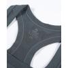 AUROLA Essentials Seamless Sleeveless Racerback Top,Women Subtle Marl Workout Square Neck Fitted Tank(Steel Grey)