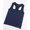 AUROLA Essentials Seamless Sleeveless Racerback Top,Women Subtle Marl Workout Square Neck Fitted Tank(Tuxedo Blue)