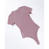 AUROLA Everyday Crew Neck Bodysuits Shirts,Going Out Short Sleeve Casual Basic Stretchy Fashion One Piece(Dawn Pink)
