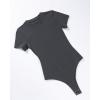AUROLA Everyday Crew Neck Bodysuits Shirts,Going Out Short Sleeve Casual Basic Stretchy Fashion One Piece(Grey Nights)