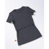 AUROLA Everyday Fitted T-Shirt for Women,Crew Neck Basic Short Sleeves T ShirtCrop Tops Modal Slim Fit Tee(Asphalt Grey)