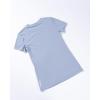 AUROLA Everyday Fitted T-Shirt for Women,Crew Neck Basic Short Sleeves T ShirtCrop Tops Modal Slim Fit Tee(Chambray Blue)