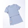 AUROLA Everyday Fitted T-Shirt for Women,Crew Neck Basic Short Sleeves T ShirtCrop Tops Modal Slim Fit Tee(Chambray Blue)
