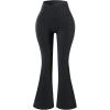 AUROLA Fire Flare Leggings for Women, Crossover High Waisted Yoga Pants Tummy Control Wide Leg Bootcut Leggings(Nine Iron)