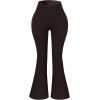 AUROLA Fire Flare Leggings for Women, Crossover High Waisted Yoga Pants Tummy Control Wide Leg Bootcut Leggings(Seal Brown)