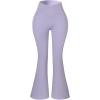 AUROLA Fire Flare Leggings for Women, Crossover High Waisted Yoga Pants Tummy Control Wide Leg Bootcut Leggings(Wisteria)