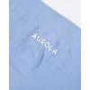 AUROLA Impressive Collection Workout Shorts for Women,High Waisted V-Shape Seam Gym Embossed Logo Athletic Fitness Short(Airy Blue)