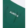 AUROLA Impressive Collection Workout Shorts for Women,High Waisted V-Shape Seam Gym Embossed Logo Athletic Fitness Short(Green Jacket)
