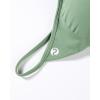 AUROLA Influence Adjustable Strappy Sports Bras for Women,Low Support Seamless Backless Padded Straps Impact Yoga Gym Bra(Mineral Green)