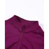 AUROLA Influence Athletic Workout Jacket for Women, Lightweight Slim Fit Full Zip Running Yoga Sports Jacket with Thumb Holes(Magenta)