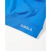 AUROLA Influence Crop Top Workout Shirts for Women, Ultra-Soft Seamless Gym T Shirts Short Sleeve Running Workout Tops(Indigo)
