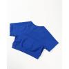AUROLA Influence Crop Top Workout Shirts for Women, Ultra-Soft Seamless Gym T Shirts Short Sleeve Running Workout Tops(Klein Blue)