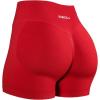 AUROLA Influence Workout Shorts for Women,2.5 3.5 4.5 5.5 6.5 No Roll Up Squat Proof Scrunch Seamless Compression Gym Short(Chili Red)