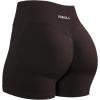 AUROLA Influence Workout Shorts for Women,2.5 3.5 4.5 5.5 6.5 No Roll Up Squat Proof Scrunch Seamless Compression Gym Short(Coffee)