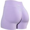 AUROLA Influence Workout Shorts for Women,2.5 3.5 4.5 5.5 6.5 No Roll Up Squat Proof Scrunch Seamless Compression Gym Short(Lavender)