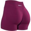 AUROLA Influence Workout Shorts for Women,2.5 3.5 4.5 5.5 6.5 No Roll Up Squat Proof Scrunch Seamless Compression Gym Short(Magenta)