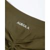 AUROLA Influence Workout Shorts for Women,2.5 3.5 4.5 5.5 6.5 No Roll Up Squat Proof Scrunch Seamless Compression Gym Short(Martini Olive)