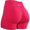 AUROLA Influence Workout Shorts for Women,2.5 3.5 4.5 5.5 6.5 No Roll Up Squat Proof Scrunch Seamless Compression Gym Short(Pink)