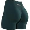 AUROLA Influence Workout Shorts for Women,2.5 3.5 4.5 5.5 6.5 No Roll Up Squat Proof Scrunch Seamless Compression Gym Short(Ponderosa Green)