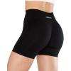 AUROLA Intensify V2.0 Women’s Workout Shorts Athletic Running Shorts, Seamless High Waist Gym Yoga Shorts(Black)