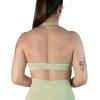 AUROLA Moon Seamless Halter Backless Sport Bra for Women Adjustable Padded Active Workout Gym Yoga Crop Tank Top(Pastel Green)