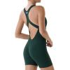 AUROLA Power Romper for Women Workout Yoga Gym Seamless One Piece Racerback Jumpsuit Tummy Control Padded Sports Bra(Forest Green)