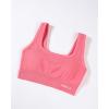 AUROLA Power Sports Bras for Women – Push Up Workout Bra Square Neck Yoga Bra Padded Low Impact Gym Bra Crop Top(Bubblegum)