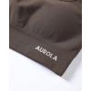 AUROLA Power Sports Bras for Women – Push Up Workout Bra Square Neck Yoga Bra Padded Low Impact Gym Bra Crop Top(Chestnut Brown)
