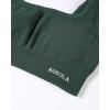 AUROLA Power Sports Bras for Women – Push Up Workout Bra Square Neck Yoga Bra Padded Low Impact Gym Bra Crop Top(Eden Green)