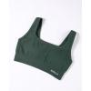 AUROLA Power Sports Bras for Women – Push Up Workout Bra Square Neck Yoga Bra Padded Low Impact Gym Bra Crop Top(Eden Green)