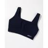 AUROLA Power Sports Bras for Women – Push Up Workout Bra Square Neck Yoga Bra Padded Low Impact Gym Bra Crop Top(Naval Academy)