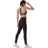 AUROLA Power Workout Leggings for Women Tummy Control Squat Proof Ribbed Thick Seamless Scrunch Active Pants(Chocolate Torte)