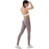 AUROLA Power Workout Leggings for Women Tummy Control Squat Proof Ribbed Thick Seamless Scrunch Active Pants(Mocha)